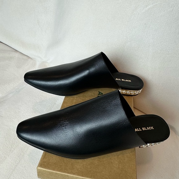ALL BLACK Footwear Royal Urban Black Leather Slide Sz 41 - Picture 6 of 8